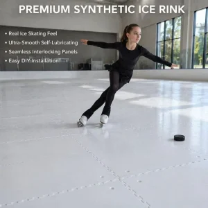 Adult Synthetic Ice Rink Panels No-Power Skating Floor for Community Recreation Site