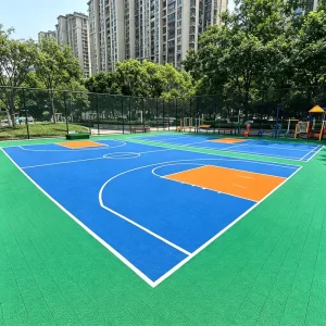 Affordable Price Plastic Multi color Interlocking Flooring Multi color Interlocking Sports Flooring for School Playgrounds