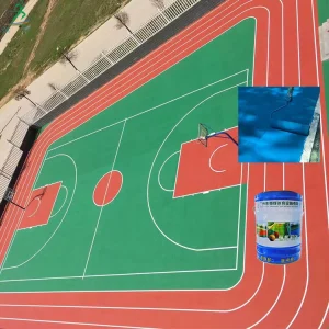 Aging resistant Silicon PU Cushion Shock Absorption Eco Friendly Anti Slip Sports Court Coating for Outdoor Basketball Badminton