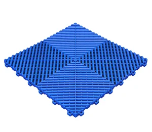 Ags Quality Modular Garage Flooring Vented Modular PP Flooring Mat Interlocking Drainage Mat Easy to Install Flooring for Workshops Gyms Basements