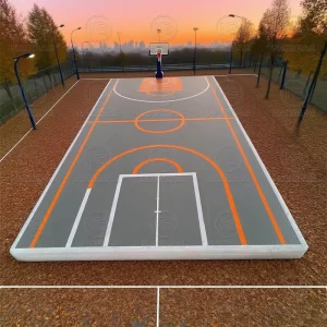 Air Court Inflatable Sport Court Airtrack Attractions Outdoor Basketball & Pickleball Court Floor Mat Air Structure