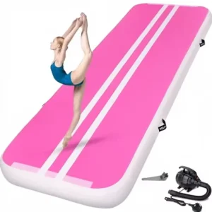 Air Gymnastics Track Tumbling Mat 4 Thick 10/13/16 Ft Inflatable Waterproof Training Home Use Pump