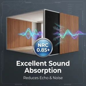 Akupanel Slat Wooden Acoustic Wall Panels Modern Sound-Absorbing Board Factory