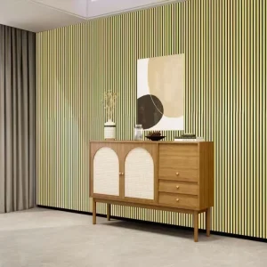 Akupanel Sound Absorbing Wood Slat Panel Polyester Felt Backing Acoustic Board for Hotel Lobby Renovation