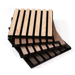 Akustik Panel Wood Slat Polyester Sound Insulation Acoustic Wall Board Acoustic Panel