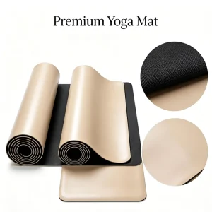 Alignment Line Eco-friendly Yoga Mat Anti-slip Surface 5mm Thick 183cm Waterproof Mat for Yoga
