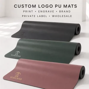 Alignment Line Smooth PU Yoga Mat, 183 x 68 cm, Non-Slip, for Pilates Beginners