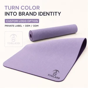 Alignment Line TPE Yoga Mat Dual Layer Non Slip Workout Pad for Home Pilates Exercise
