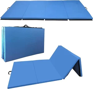 All Purpose High Density Folding Exercise Gymnastics Mat for Yoga Aerobics and Pilates Multicolor