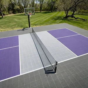 All-Purpose Playground Sports Court Plastic TPE Interlocking Flooring Tile for Pickleball, Basketball, and Tennis ASF-V6