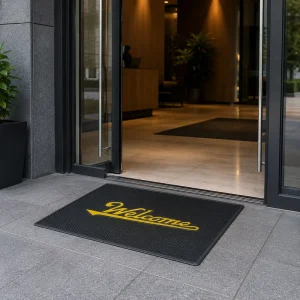 All Weather Rubber Doormat Outdoor Non Slip Drainage Mat for Porch Patio and Entryway