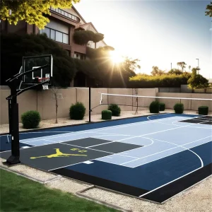 All-Weather Wear-Resistant Antibacterial Anti-Slip Indoor and Outdoor Basketball Court System Interlocking PP