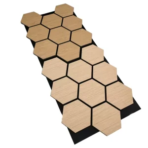 Amazing Quality Hexagon Wood Panels Hexagonal Wood Fiber Acoustic Panels for Wall Decor Panel Board