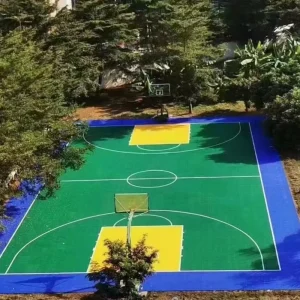 Anti Crack Interlock Modular Floor Low Temp Resist Outdoor Basketball Court for Cold Region Sports Ground