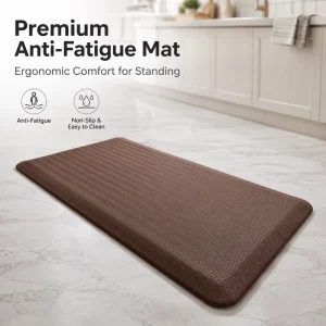 Anti-Fatigue Cushioned Soft PU Floor Mat, Thick and Washable, for Kitchen Use