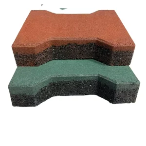Anti Fatigue Dogbone Rubber Pavers Waterproof Durable Recycled SBR Tire Rubber Flooring Tiles for Horse Stables & Walkways
