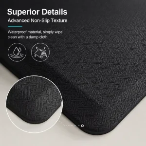 Anti-Fatigue Kitchen Mat, Maze Pattern, PU, Slip-Resistant, Durable