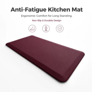 Anti-Fatigue Kitchen Mat, Modern Style, PU, Slip-Resistant, Thick