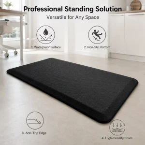 Anti Fatigue Kitchen Rug Anti Slip Cushioned Comfort Mat Non Slip Standing PU Leather Floor Mat