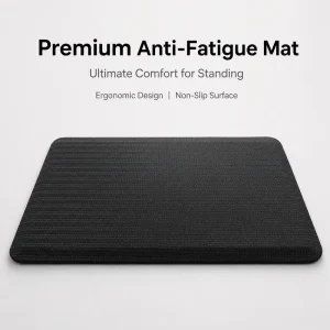 Anti-Fatigue PU Floor Mat with Non-Slip Rubber Backing, Thick (0.6-1 In.), Stain-Resistant and Waterproof, for Office/Kitchen Use
