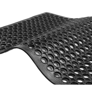 Anti-Fatigue Restaurant Perforated Rubber Floor Mat with Drainage Holes for Wet Areas