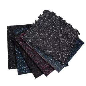 Anti-Shock Soft Rubber Interlock Floor Gym Mat for Fitness Sport