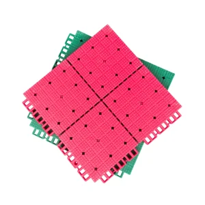 Anti-Slip 16mm TPE Interlocking Sports Tiles Fast Drainage UV-Resistant Basketball Court Flooring
