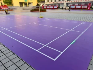 Anti Slip Badminton Court Floor PVC Waterproof Shock Absorption Sports Court Heavy Duty Indoor Outdoor Badminton Floor