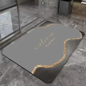 Anti-Slip Bath Mats Diatomaceous Earth Pet Friendly Bathroom Entrance Mat Water Absorbent Toilet Flooring Solution