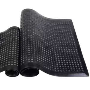 Anti Slip Black Anti Fatigue Floor Mat Antistatic Flooring Rubber Mat Natural Rubber Bubble Anti Fatigue Mat