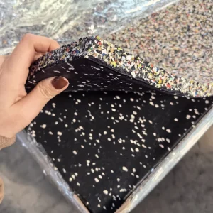 Anti-Slip Composite Flat Rubber Flooring Tile for Indoor Sports and Weightlifting Areas