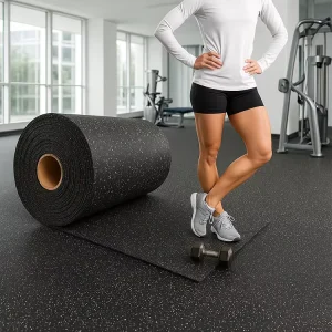 Anti-Slip EPDM Rubber Gym Sports Flooring Roll Mat, Non-Toxic and Eco-Friendly