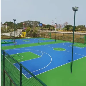 Anti-Slip High-Density Indoor Sports Flooring Customized 9-13 psi Firmness