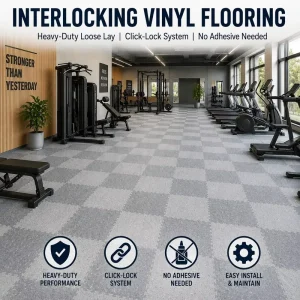 Anti Slip Home Gym Mat PVC Floor Gym Flooring Puzzle Mat for Gym Flooring Interlocking Gym Flooring