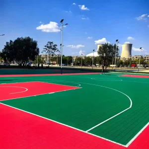Anti-Slip Modular Indoor Interlocking Sports Flooring Tiles for Basketball, Tennis, and Volleyball Courts