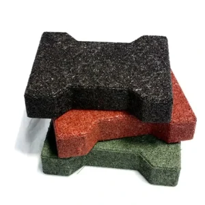 Anti-Slip Outdoor Garden Side Walk Rubber Flooring Tiles Non-Toxic Playground Pavers Protective