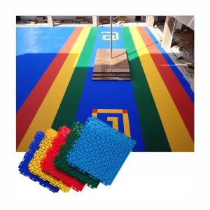 Anti-Slip Outdoor Interlocking Sport Court Tiles Multi-Purpose PP Plastic Floor for Basketball & Volleyball Assembly Required