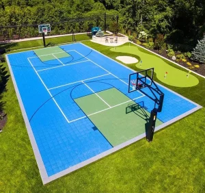 Anti Slip Outdoor and Indoor Sports Interlocking Flooring Tiles for Tennis and Multi Sports Basketball Court