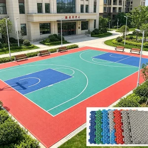 Anti-Slip PE Interlocking Plastic Floor Tiles for Schools and Outdoor Sports Courts