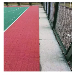 Anti Slip PP Interlocking Sport Flooring Tile Multifunctional Multi Court Mat for Basketball Badminton Swimming Pool Outdoor Use