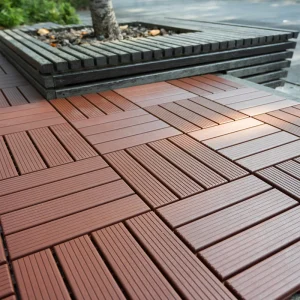 Anti-Slip PP Plastic Floor Mats with Ventilated Drainage, Interlocking Garage Floor Tiles