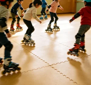 Anti-Slip PP Suspended Interlocking Floor Tiles for Outdoor Roller Skating Rinks and Skate Parks