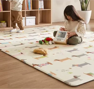 Anti Slip PVC Cushioned Crawling Mat for Infants Modern Imported Floor Mat Baby Play Mat for Living Room & Home Use