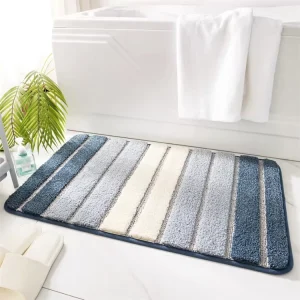 Anti-Slip Quick Dry Polyester Tufted Bath Mats Soft Thick PET Friendly Floor Mat for Bathtub Home & Hotel Use