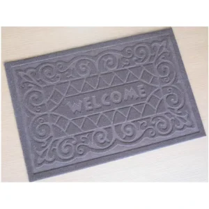 Anti-Slip Rubber Backed Embossed Polyester Mat Floor Mats