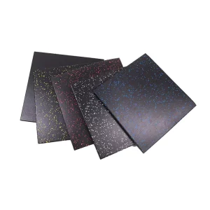Anti Slip Soundproof EPDM Rubber Gym Flooring 1m Interlocking Sports Mat for Home Gym Heavy Duty Dumbbell Flooring