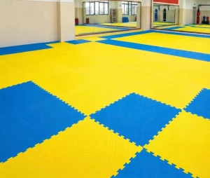 Anti-Slip Square Martial Arts Training Mat for Taekwondo, Karate, BJJ, MMA, and Fitness Centers