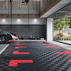 Anti-Slip Waterproof Anti-Scratch 20mm 400x400mm Click Interlocking PP Flooring Tiles Heavy-Duty Garage Floor