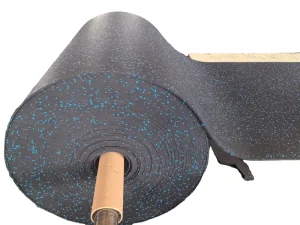 Anti-Slip Waterproof Gym Roll Flooring 3-12mm Thick EPDM Color Flecks Rubber Customizable Cutting Service