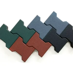 Anti-Slip Waterproof High Density Dog Bone Rubber Pavers for Horse Stables Outdoor